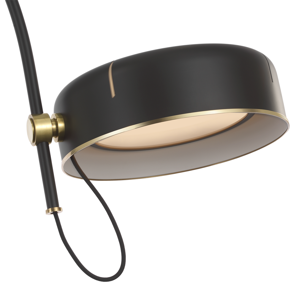 Oso 72" Linear Arched Pendant | Modern Iron and Hand-Rubbed Antique Brass | Modern Iron Shade