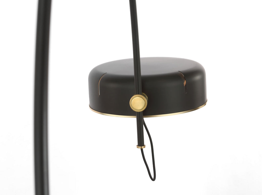 Oso 72" Linear Arched Pendant | Modern Iron and Hand-Rubbed Antique Brass | Modern Iron Shade