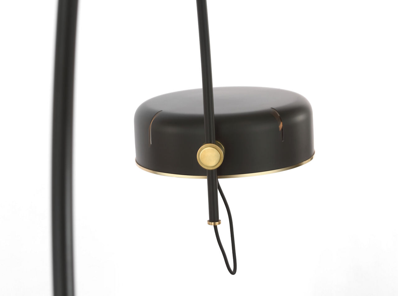 Oso 72" Linear Arched Pendant | Modern Iron and Hand-Rubbed Antique Brass | Modern Iron Shade