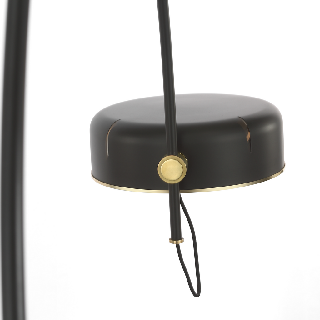 Oso 72" Linear Arched Pendant | Modern Iron and Hand-Rubbed Antique Brass | Modern Iron Shade
