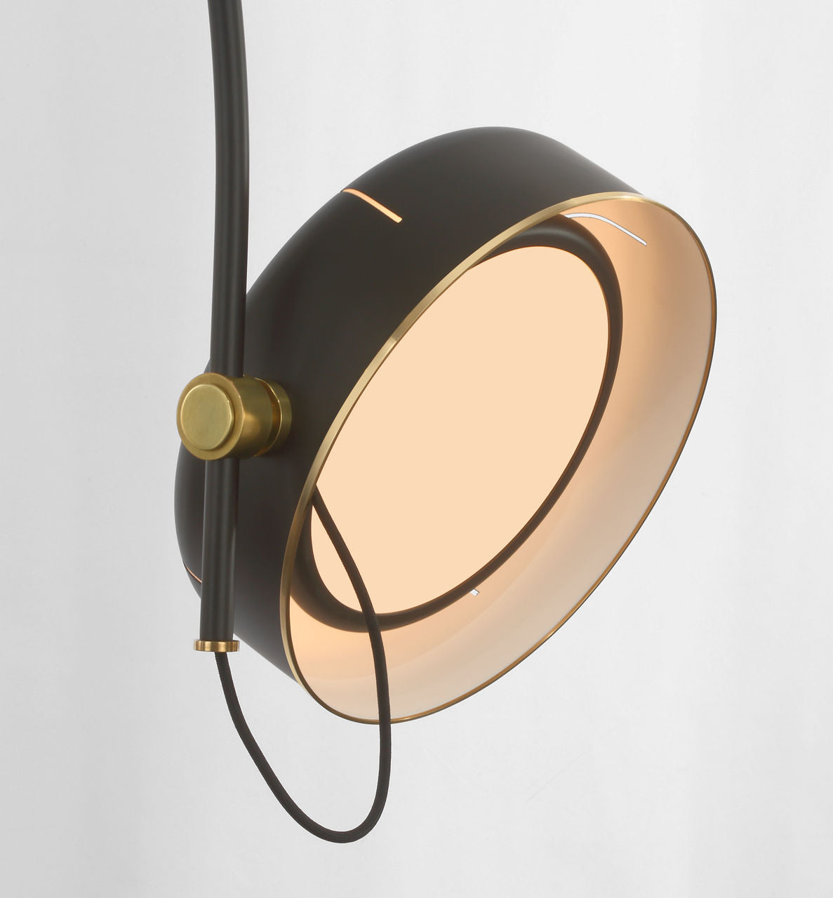 Oso 72" Linear Arched Pendant | Modern Iron and Hand-Rubbed Antique Brass | Modern Iron Shade