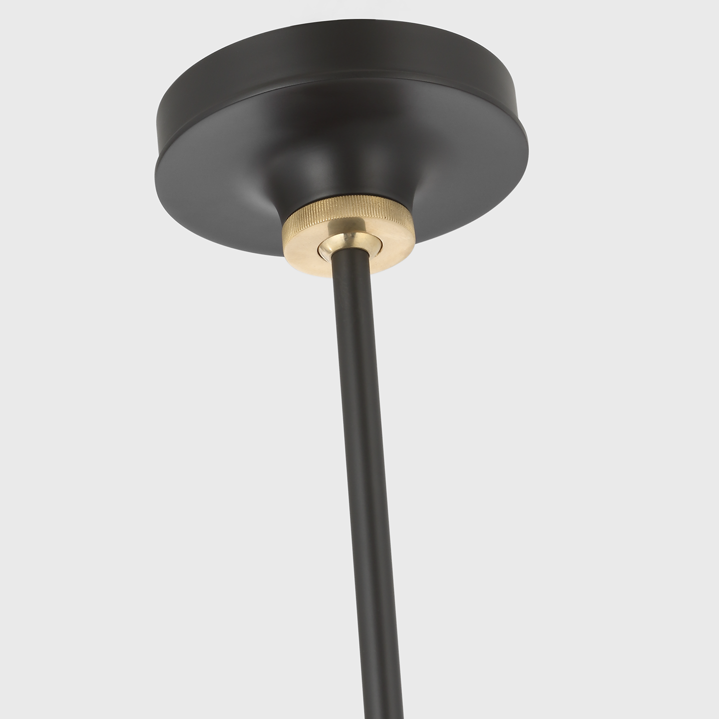 Oso 72" Linear Arched Pendant | Modern Iron and Hand-Rubbed Antique Brass | Modern Iron Shade