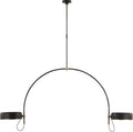 Oso 72" Linear Arched Pendant | Modern Iron and Hand-Rubbed Antique Brass | Modern Iron Shade