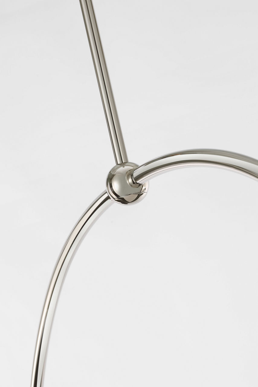 Oso 72" Linear Arched Pendant | Polished Nickel | Matte Black Shade