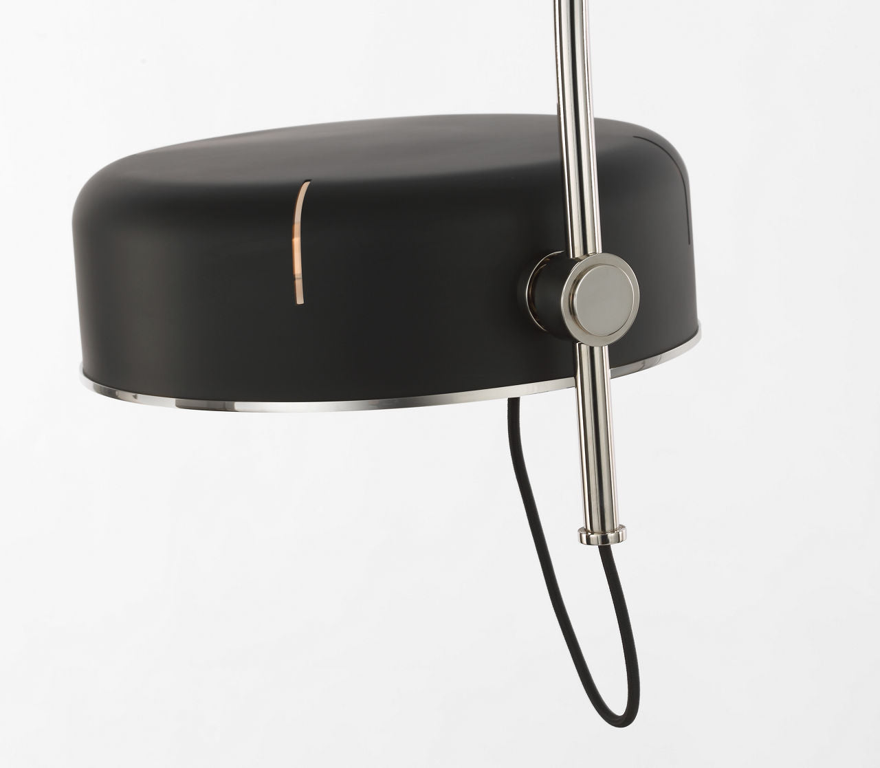 Oso 72" Linear Arched Pendant | Polished Nickel | Matte Black Shade