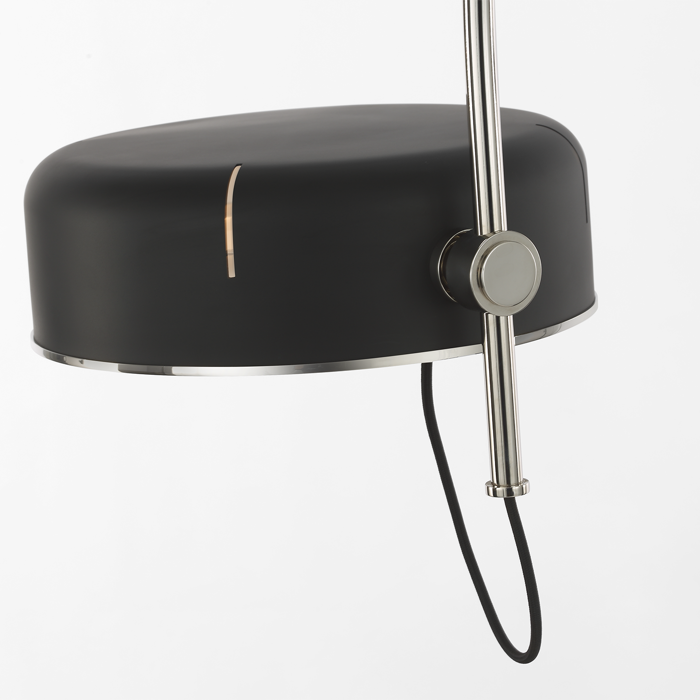 Oso 72" Linear Arched Pendant | Polished Nickel | Matte Black Shade