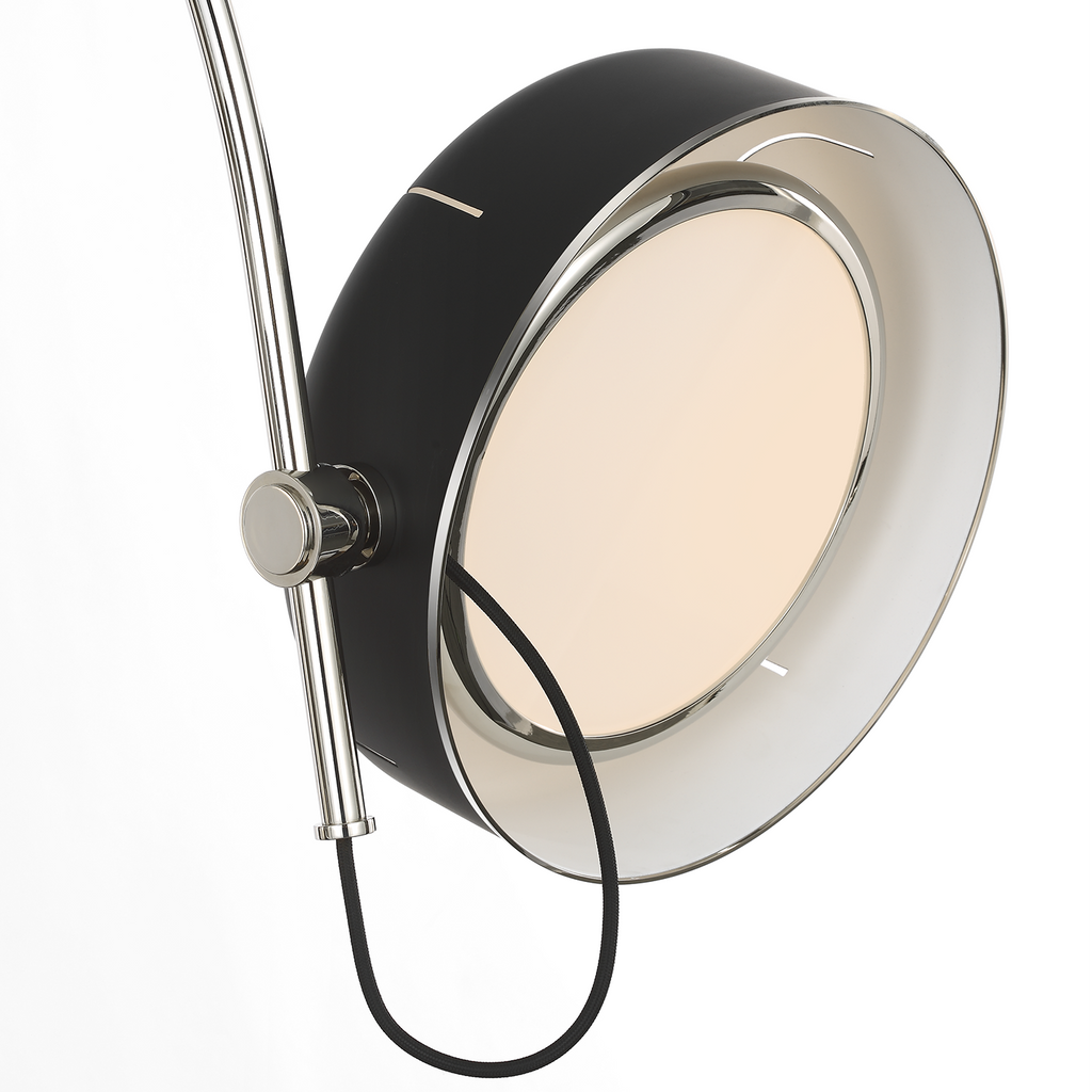 Oso 72" Linear Arched Pendant | Polished Nickel | Matte Black Shade