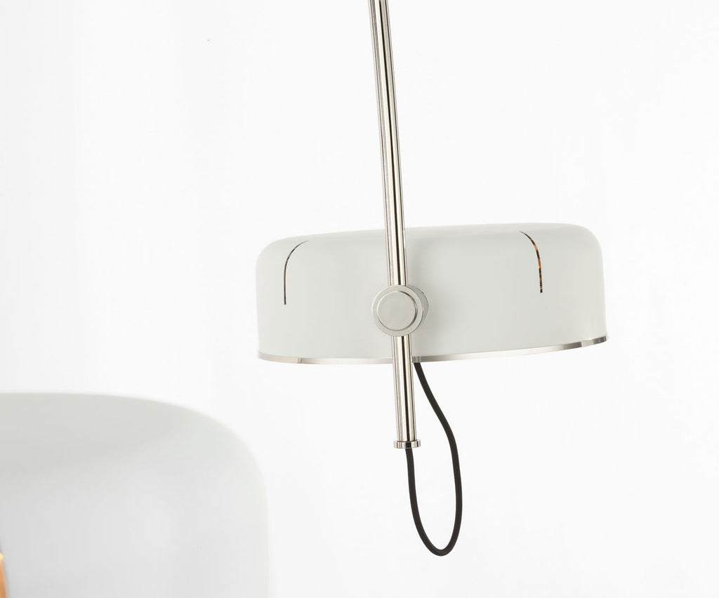 Oso 72" Linear Arched Pendant | Polished Nickel | Matte White Shade