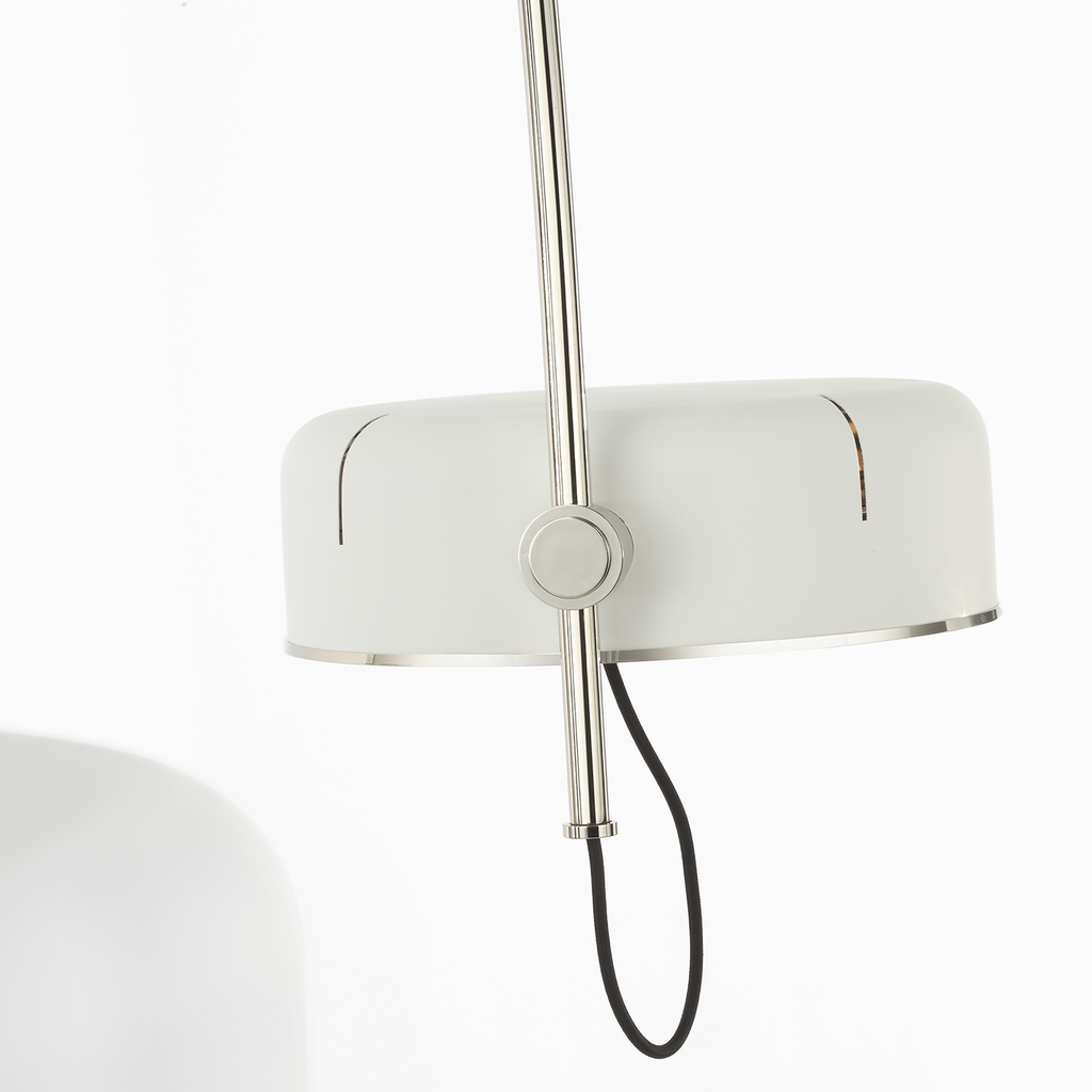 Oso 72" Linear Arched Pendant | Polished Nickel | Matte White Shade