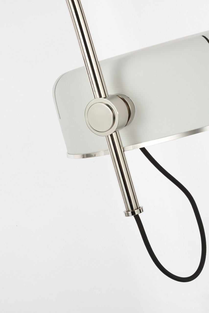 Oso 72" Linear Arched Pendant | Polished Nickel | Matte White Shade