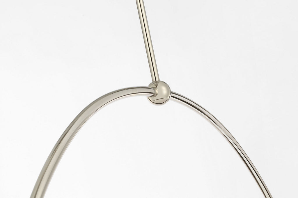 Oso 72" Linear Arched Pendant | Polished Nickel | Matte White Shade