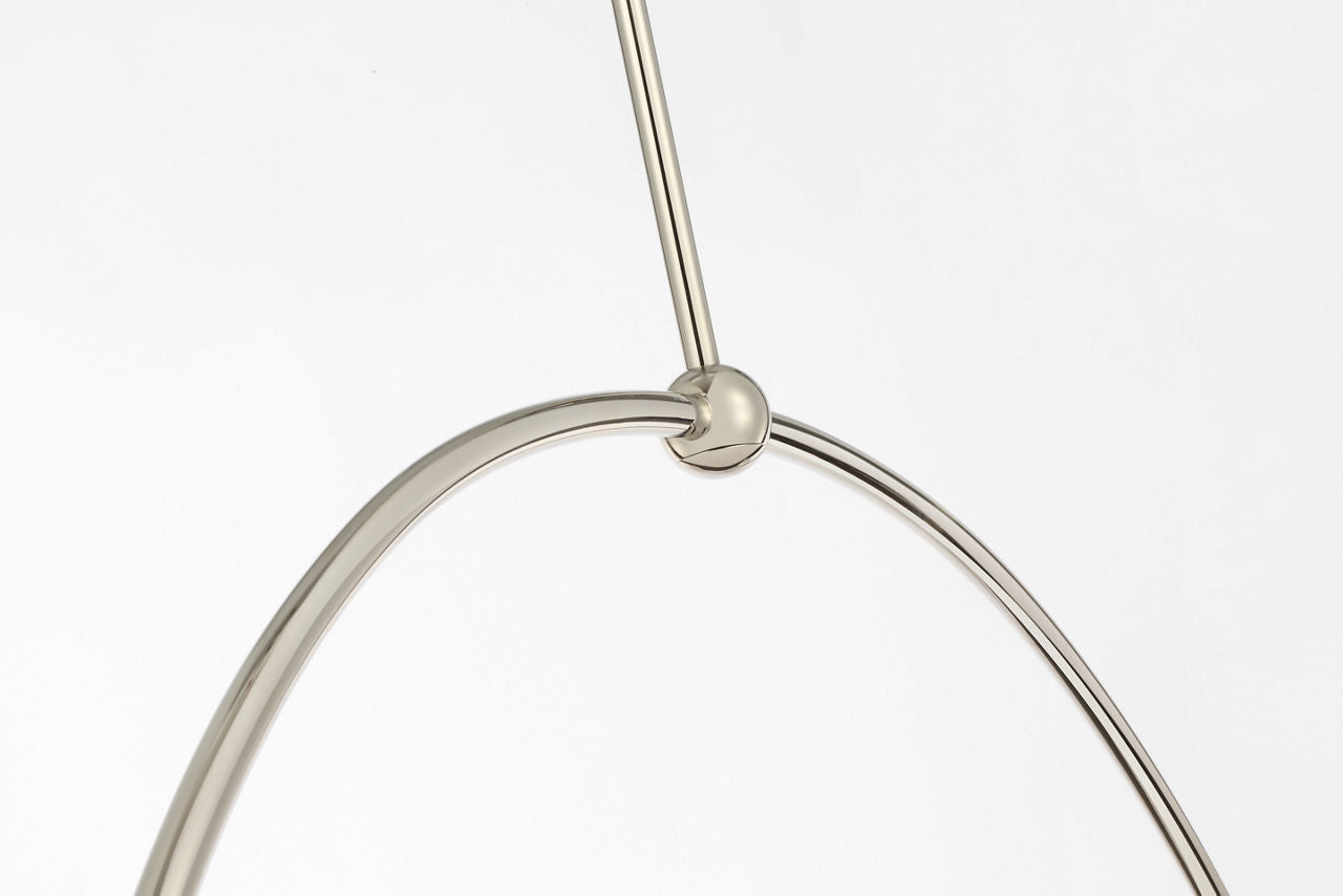 Oso 72" Linear Arched Pendant | Polished Nickel | Matte White Shade