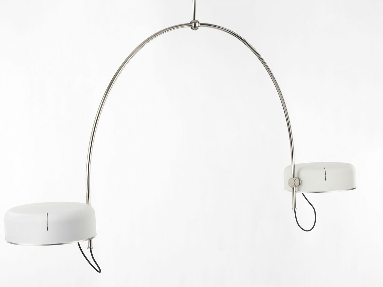 Oso 72" Linear Arched Pendant | Polished Nickel | Matte White Shade