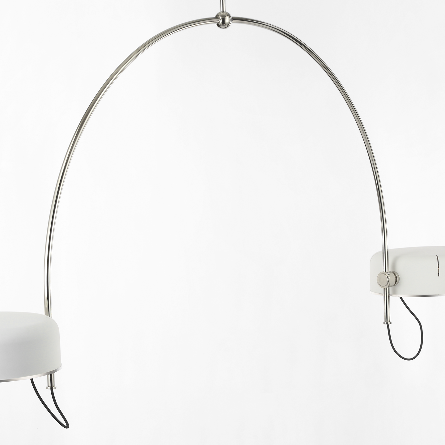 Oso 72" Linear Arched Pendant | Polished Nickel | Matte White Shade