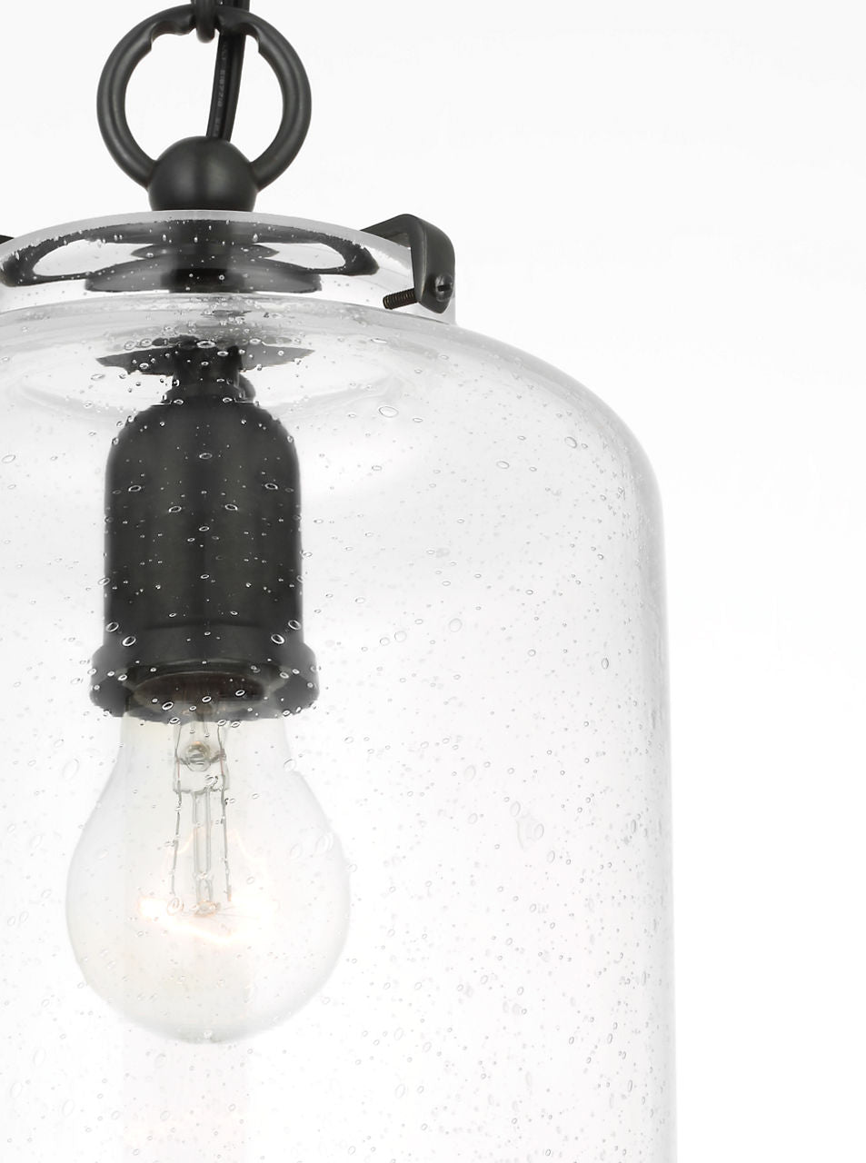 Katie Cylinder Pendant | Bronze | Seeded Glass