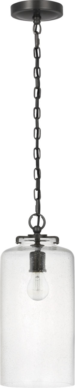 Katie Cylinder Pendant | Bronze | Seeded Glass