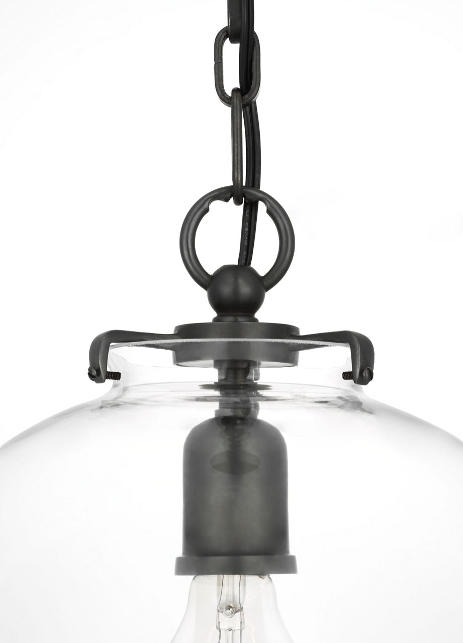 Katie Globe Pendant | Bronze | Clear Glass