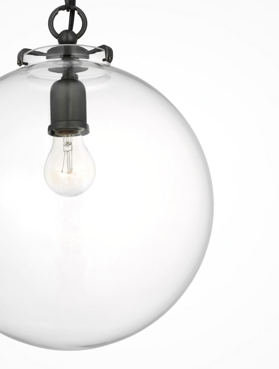 Katie Globe Pendant | Bronze | Clear Glass