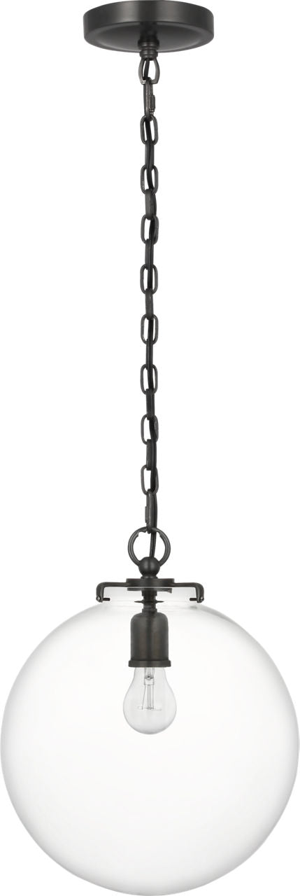 Katie Globe Pendant | Bronze | Clear Glass