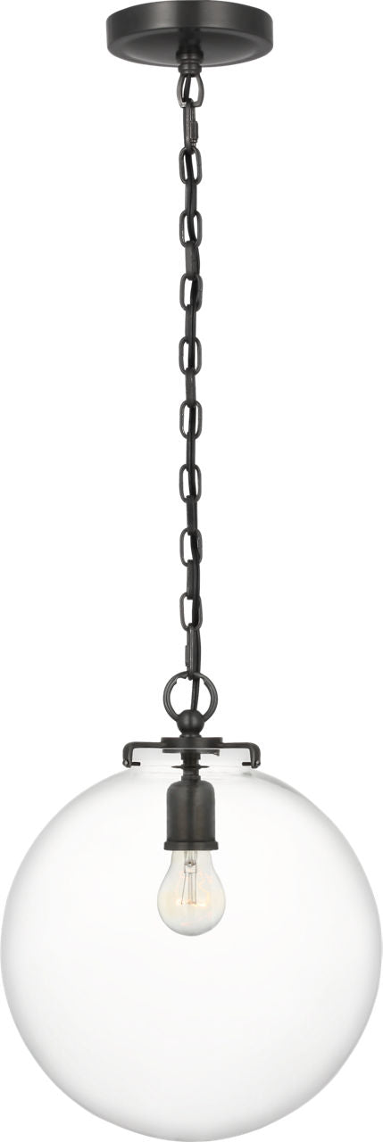Katie Globe Pendant | Bronze | Clear Glass