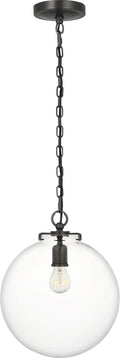 Katie Globe Pendant | Bronze | Clear Glass