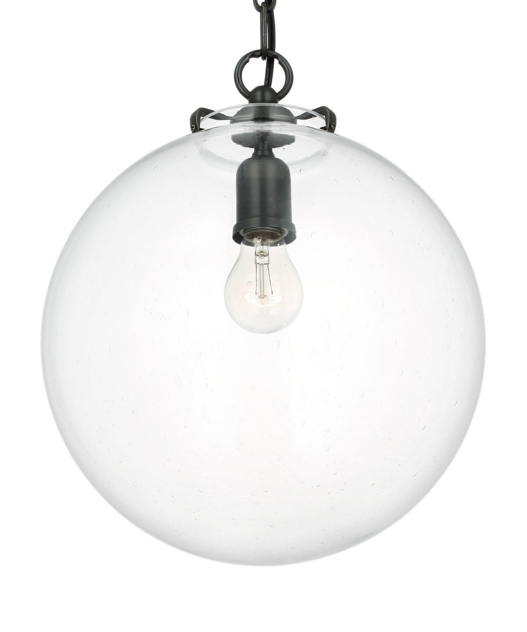 Katie Globe Pendant | Bronze | Seeded Glass