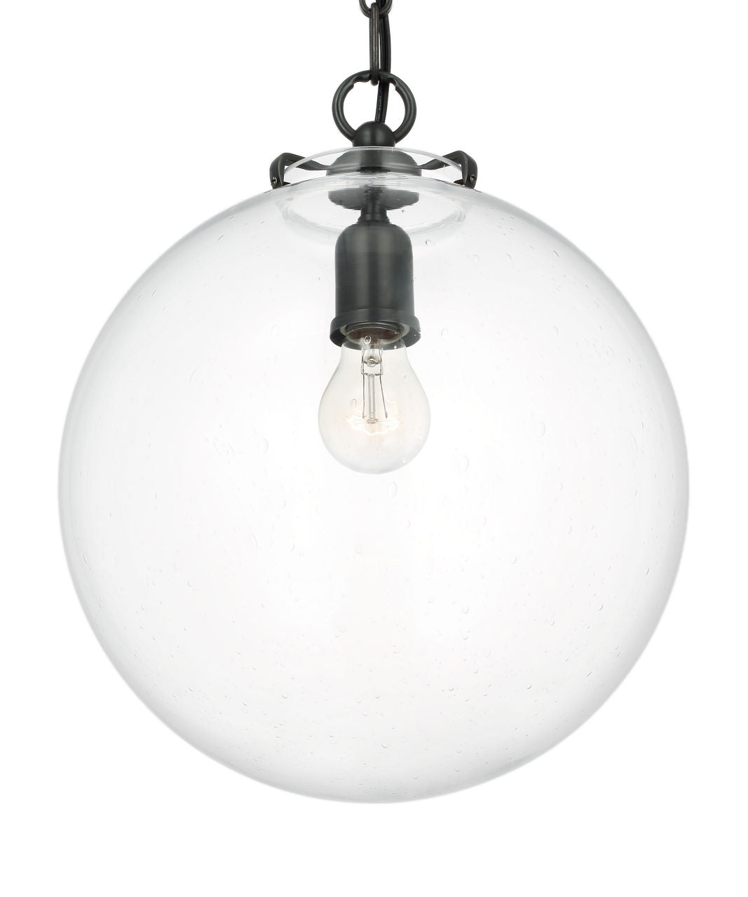 Katie Globe Pendant | Bronze | Seeded Glass