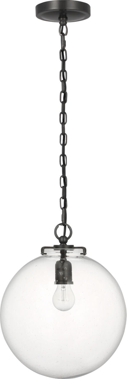 Katie Globe Pendant | Bronze | Seeded Glass