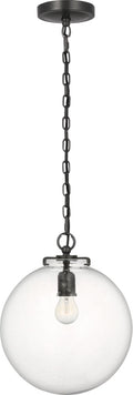 Katie Globe Pendant | Bronze | Seeded Glass