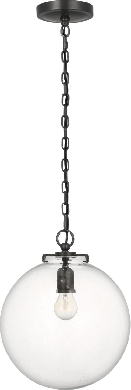 Katie Globe Pendant | Bronze | Seeded Glass