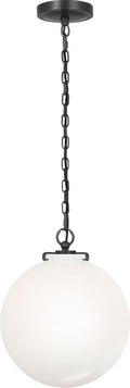 Katie Globe Pendant | Bronze | White Glass