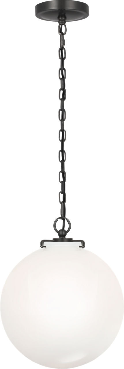 Katie Globe Pendant | Bronze | White Glass
