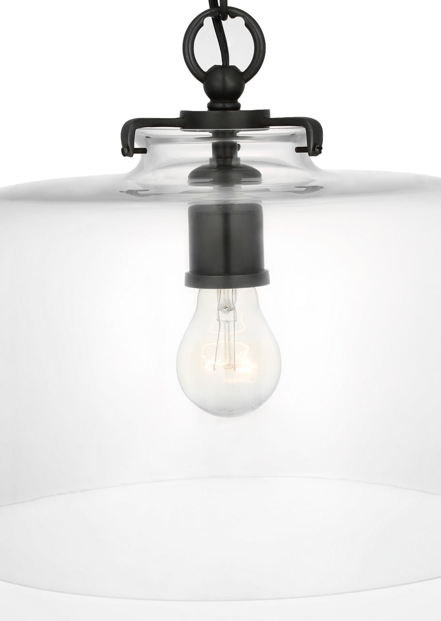 Katie Dome Pendant | Bronze | Clear Glass
