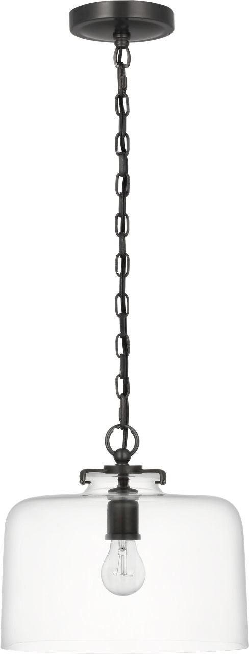 Katie Dome Pendant | Bronze | Clear Glass
