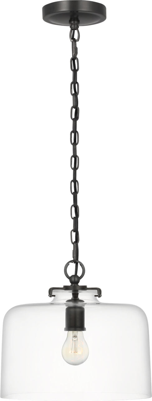 Katie Dome Pendant | Bronze | Clear Glass