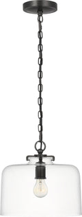 Katie Dome Pendant | Bronze | Clear Glass