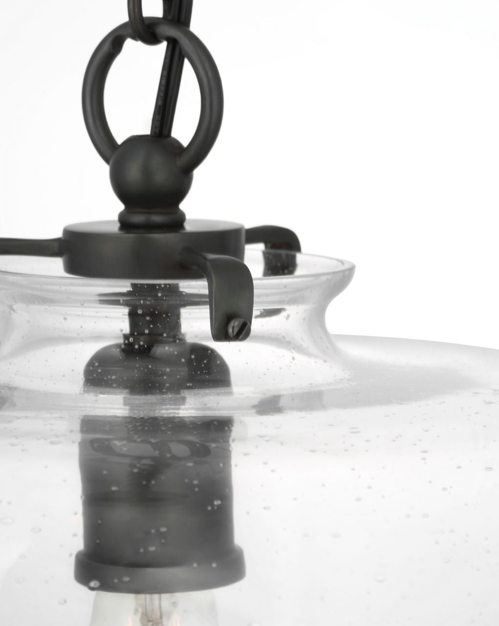 Katie Dome Pendant | Bronze | Seeded Glass
