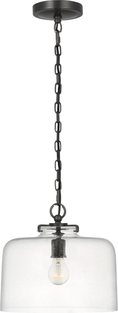 Katie Dome Pendant | Bronze | Seeded Glass