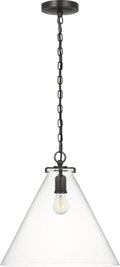 Katie Conical Pendant | Bronze | Clear Glass