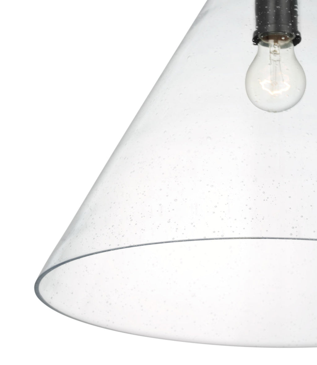 Katie Conical Pendant | Bronze | Seeded Glass