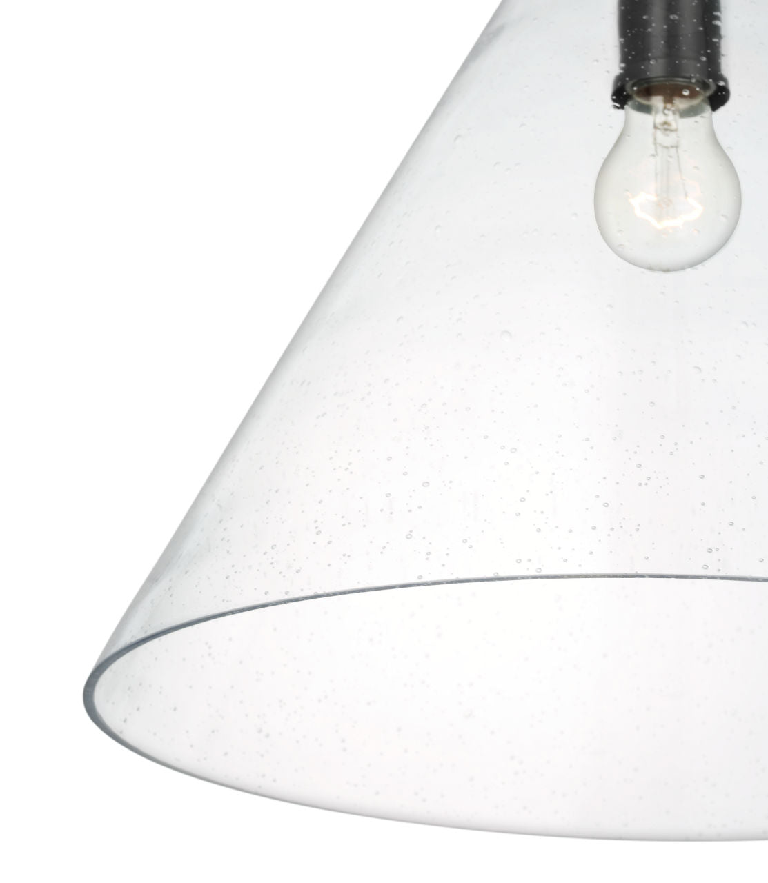 Katie Conical Pendant | Bronze | Seeded Glass