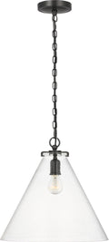 Katie Conical Pendant | Bronze | Seeded Glass