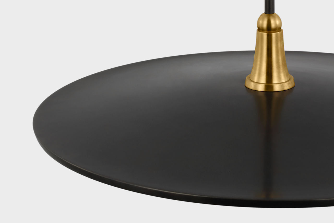 Truesdell 24" Pendant | Hand-Rubbed Antique Brass and Bronze | Bronze Shade