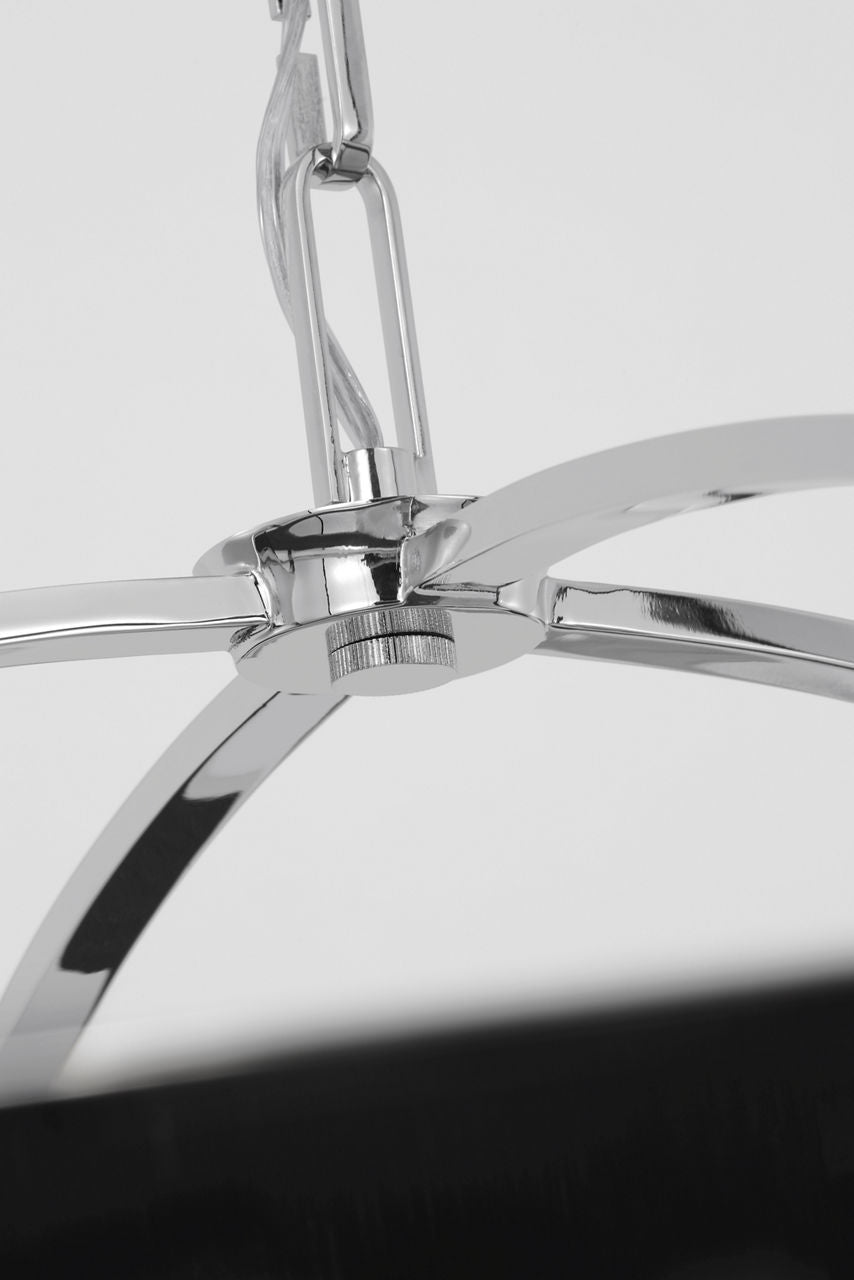 Garland 30" Dual Lit Ring Chandelier | Polished Nickel