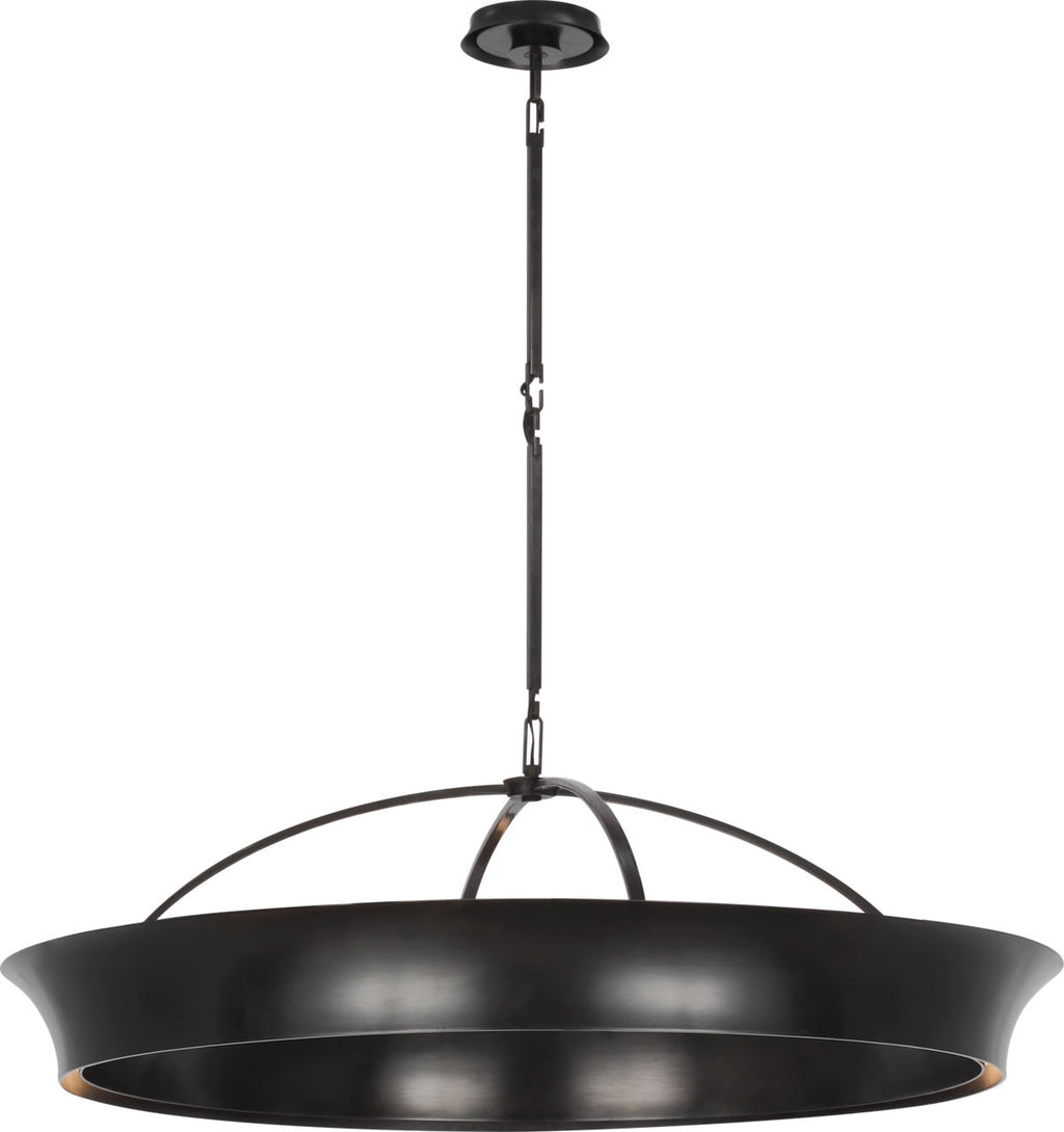 Garland 40" Dual Lit Ring Chandelier | Aged Iron