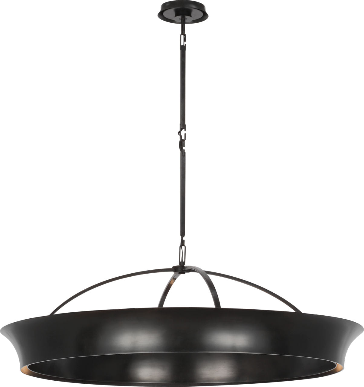 Garland 40" Dual Lit Ring Chandelier | Aged Iron