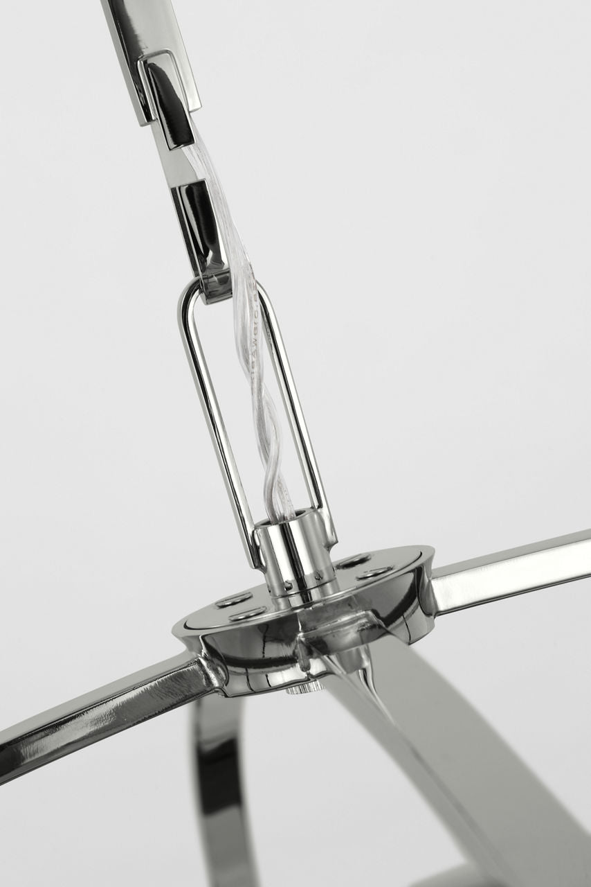 Garland 40" Dual Lit Ring Chandelier | Polished Nickel