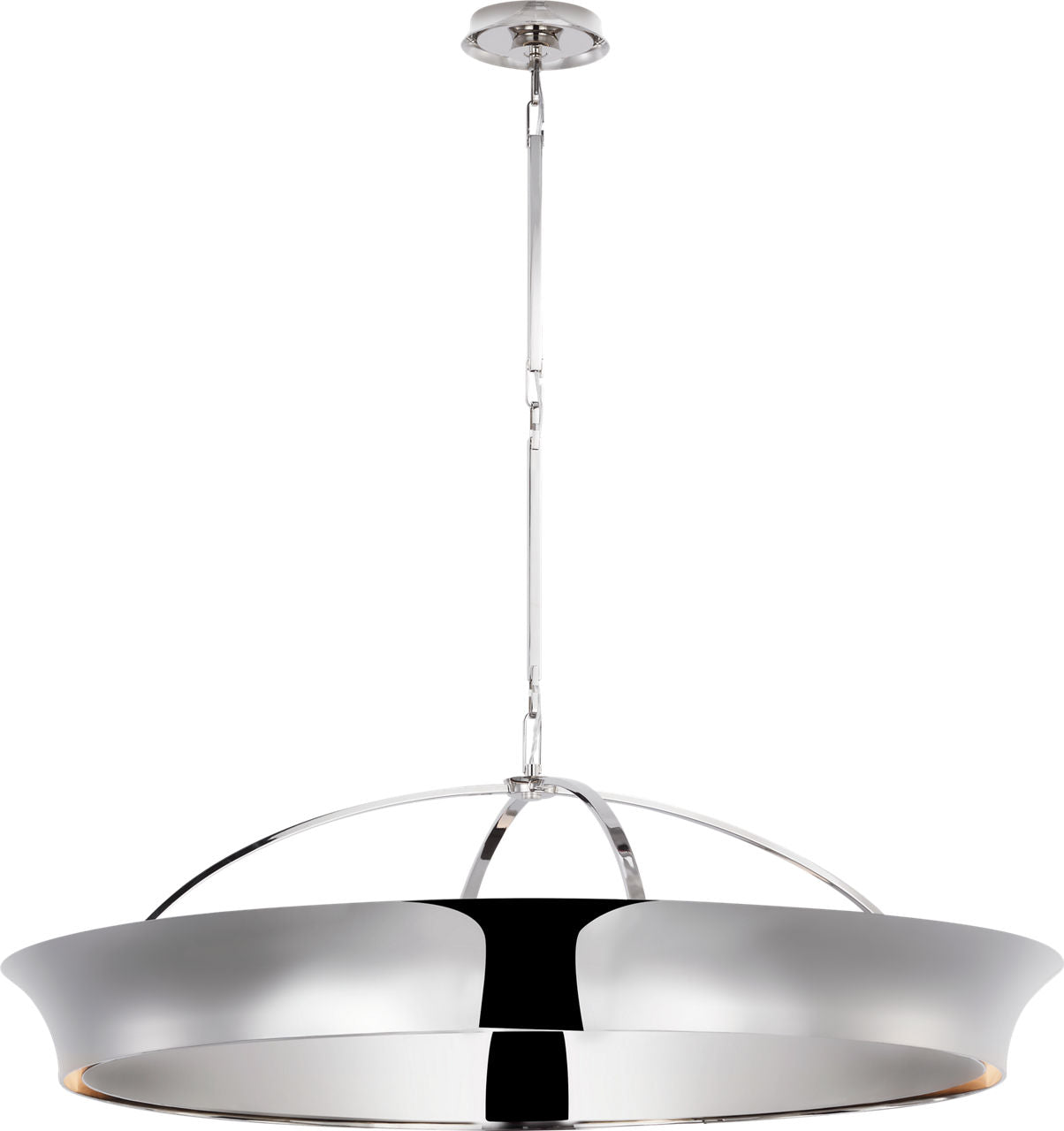 Garland 40" Dual Lit Ring Chandelier | Polished Nickel