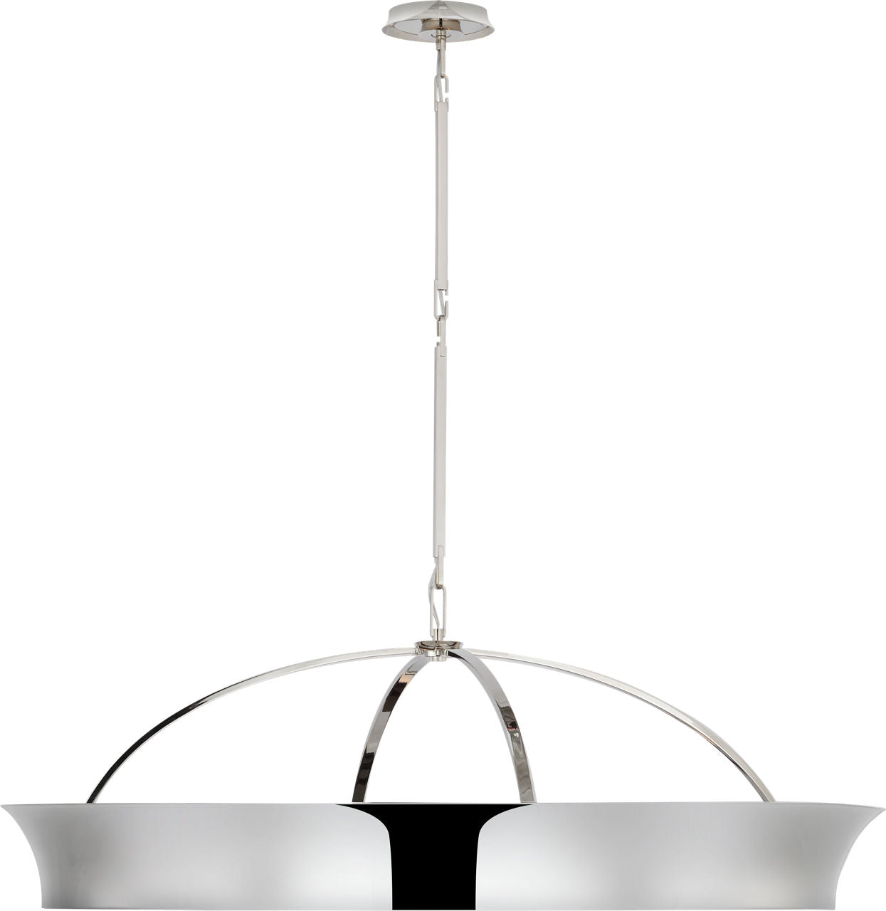 Garland 40" Dual Lit Ring Chandelier | Polished Nickel