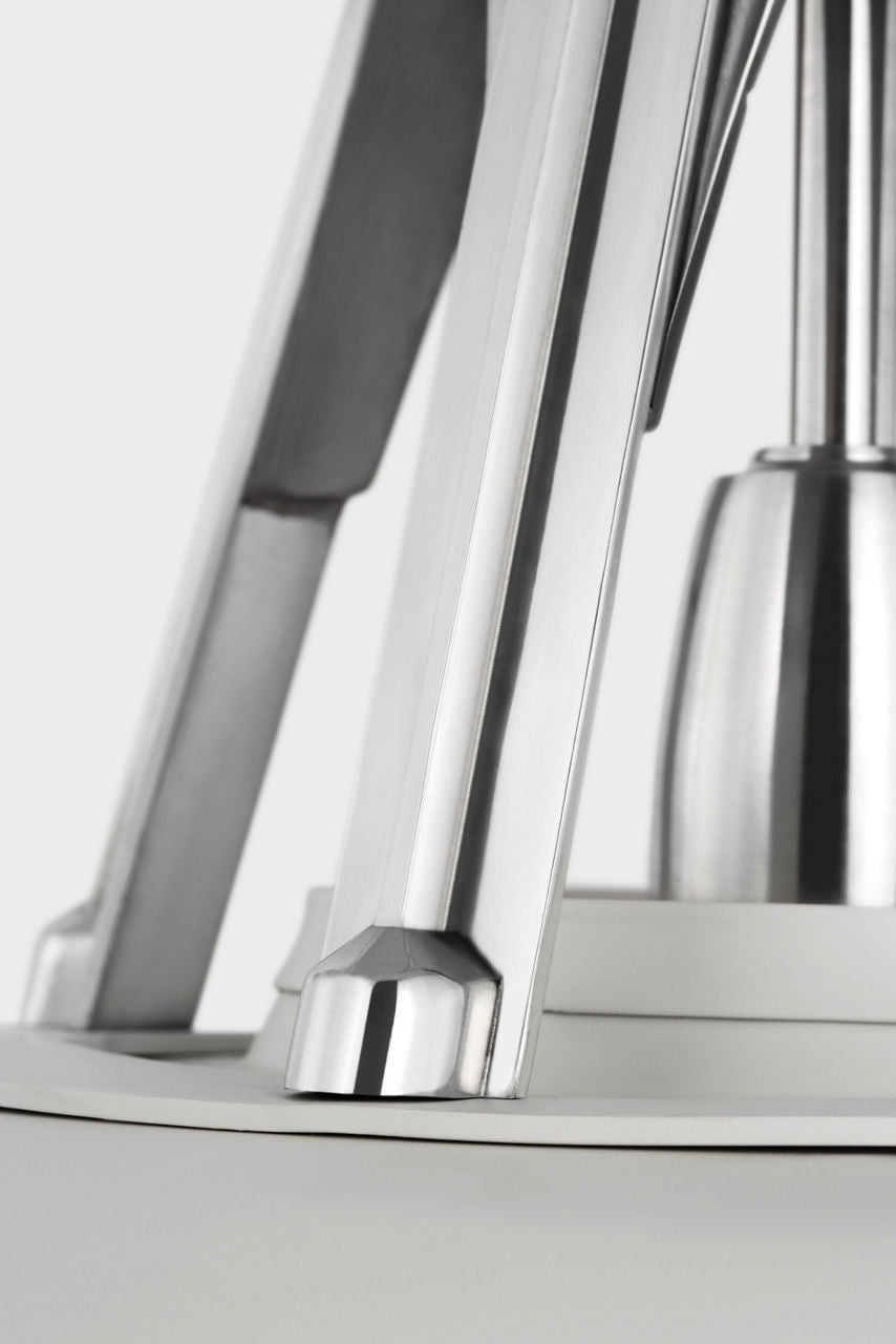 Gunner 16" Pendant | White and Polished Aluminum